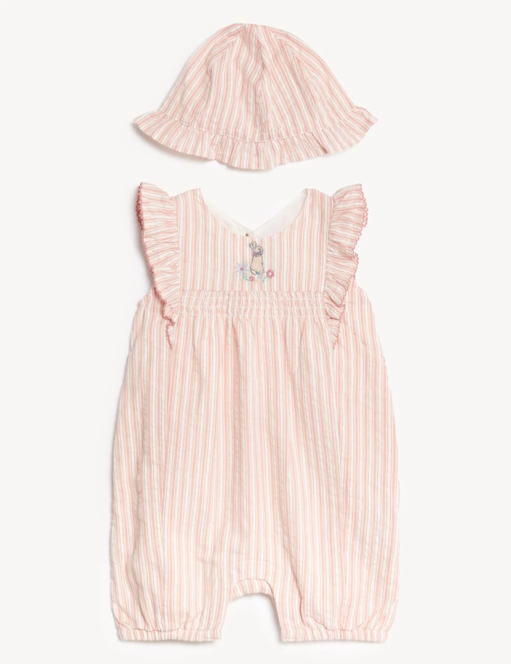 Pure Cotton Peter Rabbit™ Striped Romper (0-3 Yrs) 2 Pure Cotton Peter Rabbit™ Striped Romper (0-3 Yrs) - Image 2