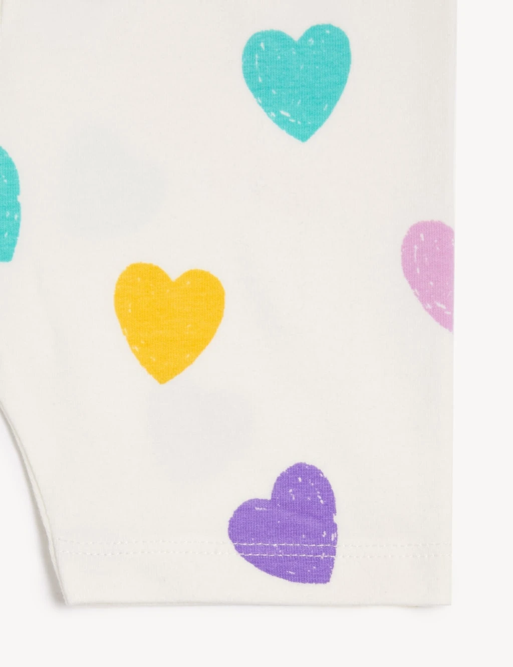 Cotton Rich Heart Print Shorts (0-3 Yrs) 4 Cotton Rich Heart Print Shorts (0-3 Yrs) - Image 4