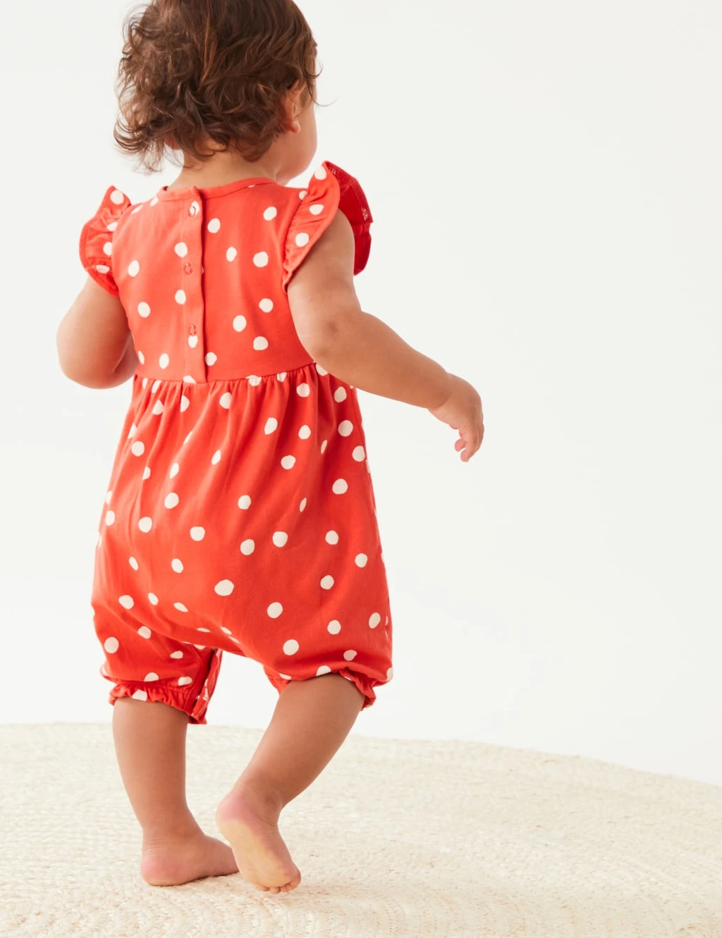 Pure Cotton Spot Print Romper (0-3 Yrs) 7 Pure Cotton Spot Print Romper (0-3 Yrs) - Image 7