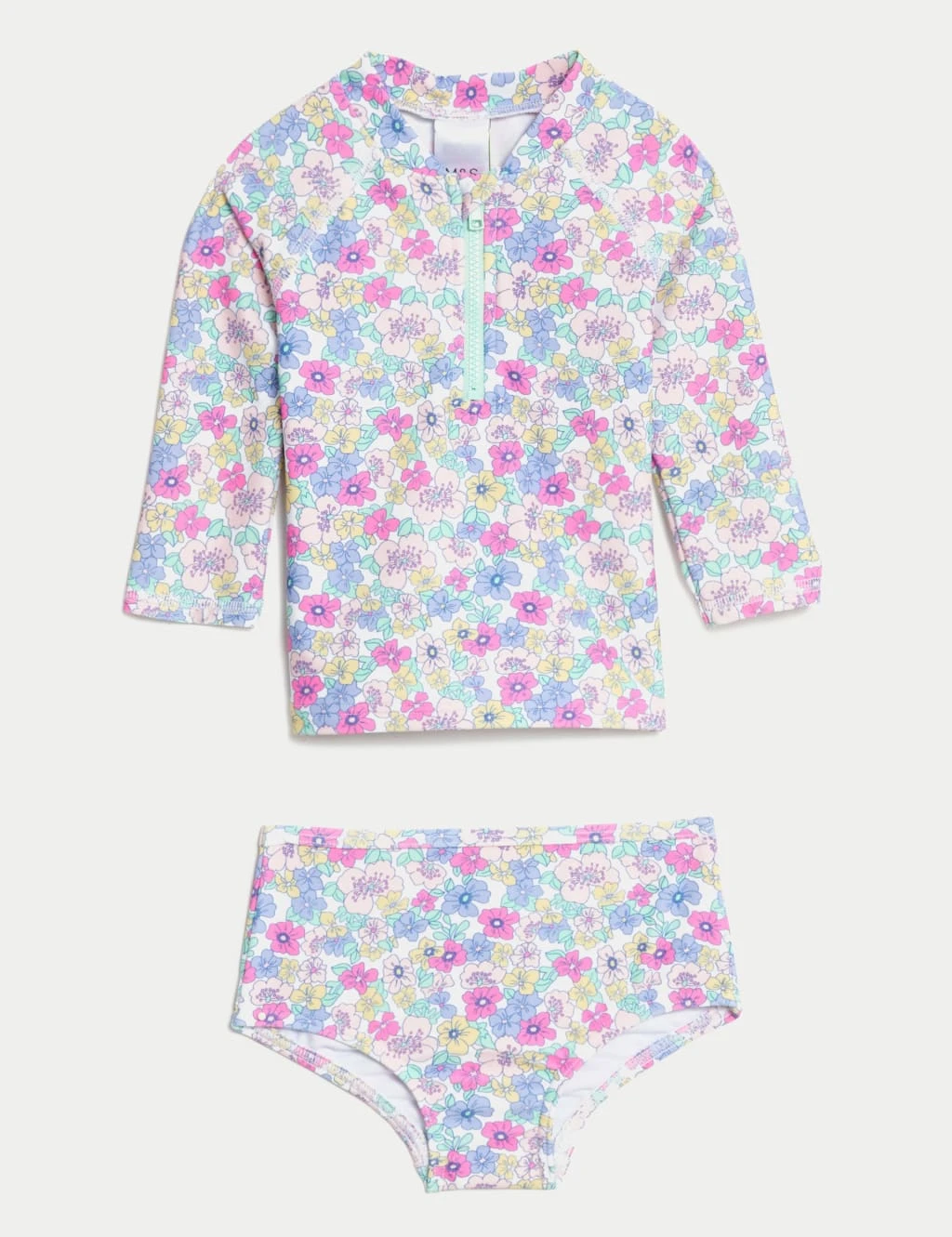 2pc Floral Swim Set (0-3 Yrs) 2 2pc Floral Swim Set (0-3 Yrs) - Image 2