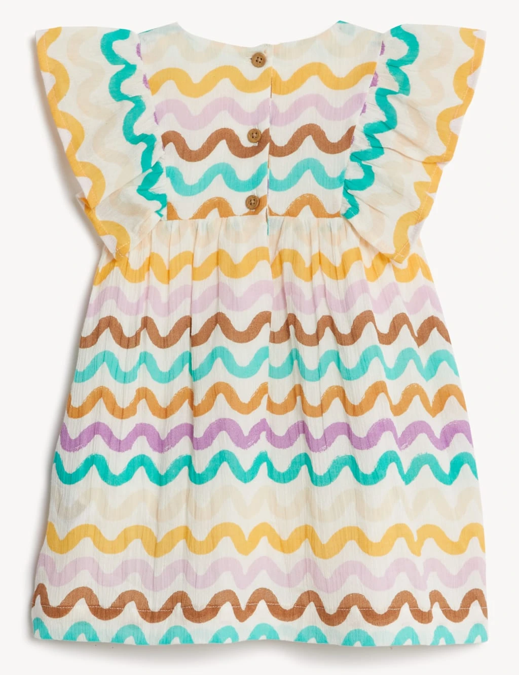 Pure Cotton Printed Frill Dress (0-3 Yrs) 3 Pure Cotton Printed Frill Dress (0-3 Yrs) - Image 3