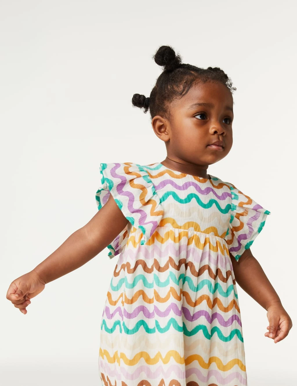 Pure Cotton Printed Frill Dress (0-3 Yrs) 5 Pure Cotton Printed Frill Dress (0-3 Yrs) - Image 5