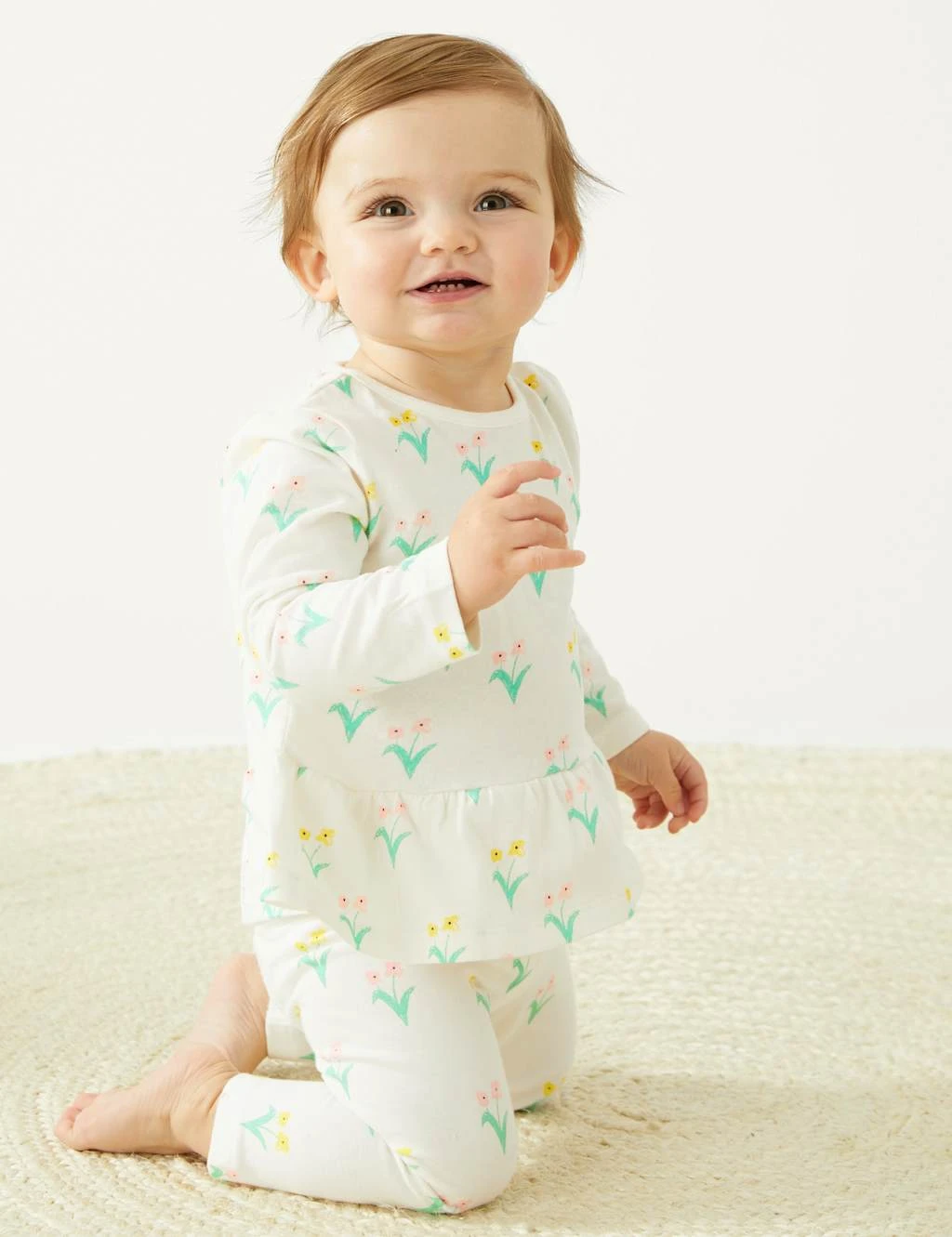 Pure Cotton Floral Top (0-3 Yrs) 5 Pure Cotton Floral Top (0-3 Yrs) - Image 5