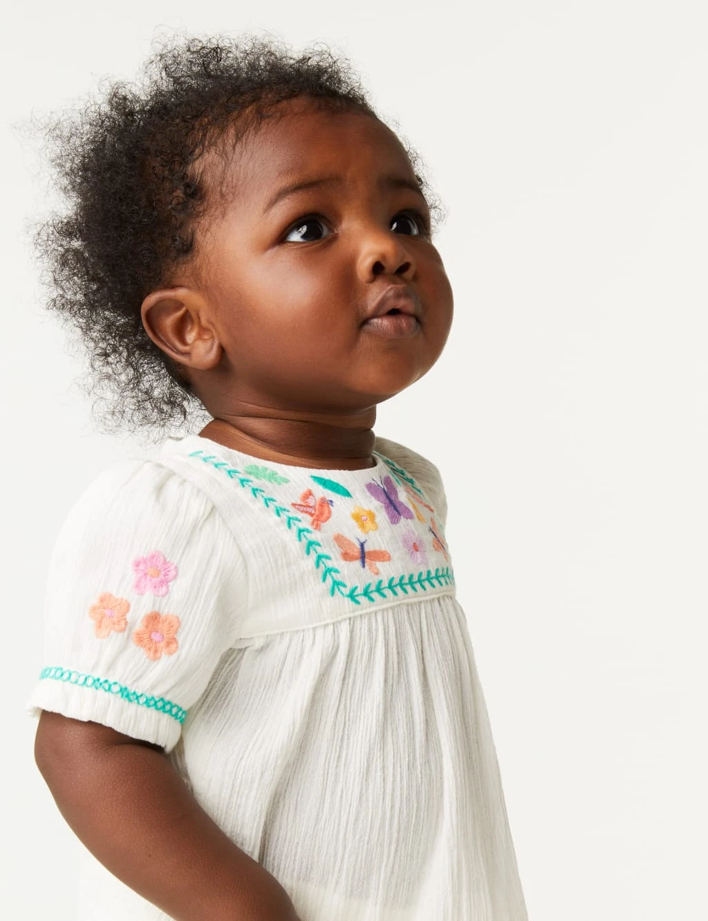 2pc Pure Cotton Embroidered Outfit (0-3 Yrs) 9 2pc Pure Cotton Embroidered Outfit (0-3 Yrs) - Image 9