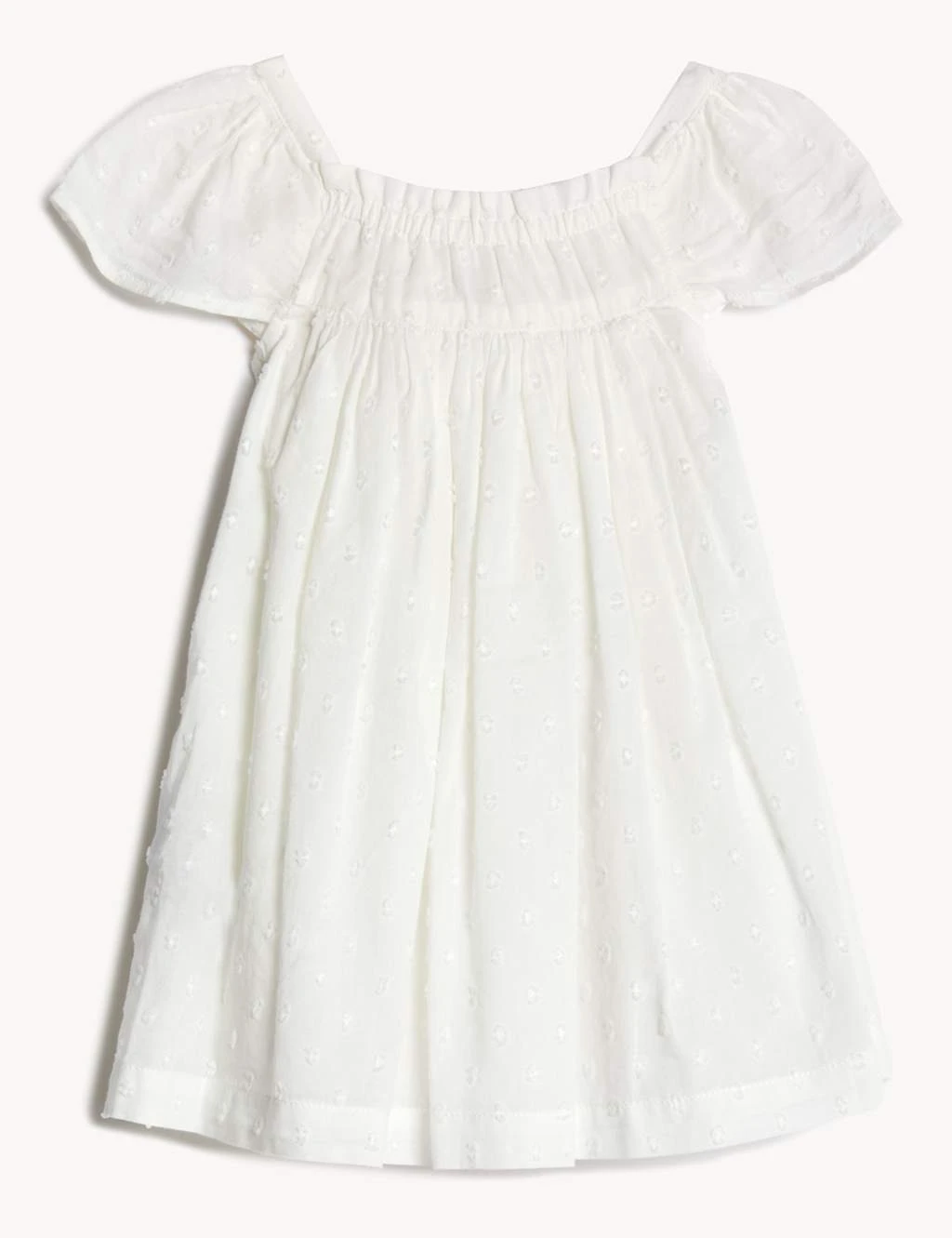 Pure Cotton Shirred Dress (0 - 3 Yrs) 2 Pure Cotton Shirred Dress (0 - 3 Yrs) - Image 2
