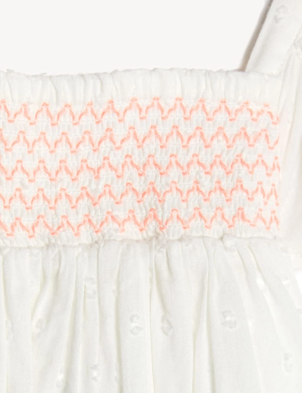 Pure Cotton Shirred Dress (0 - 3 Yrs) 3 Pure Cotton Shirred Dress (0 - 3 Yrs) - Image 3