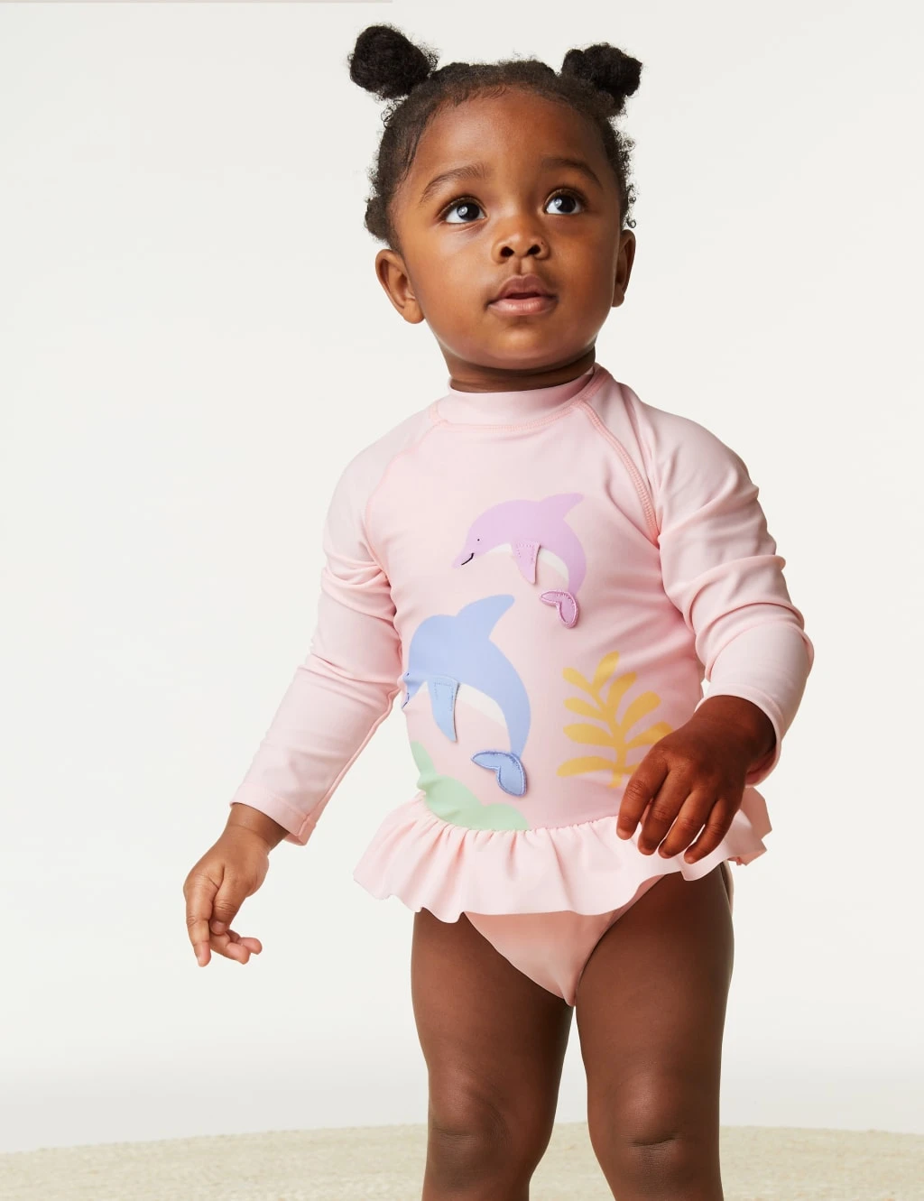 Dolphin Long Sleeve Swimsuit (0-3 Yrs) 1 Dolphin Long Sleeve Swimsuit (0-3 Yrs)