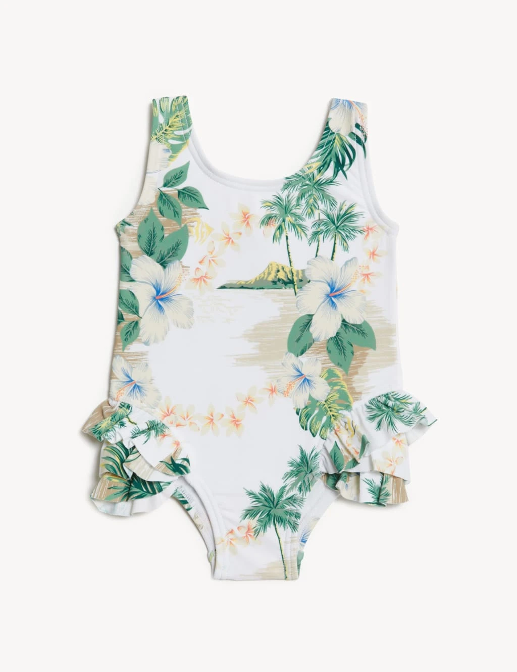 Tropical Frill Swimsuit (0-3 Yrs) 1 Tropical Frill Swimsuit (0-3 Yrs)