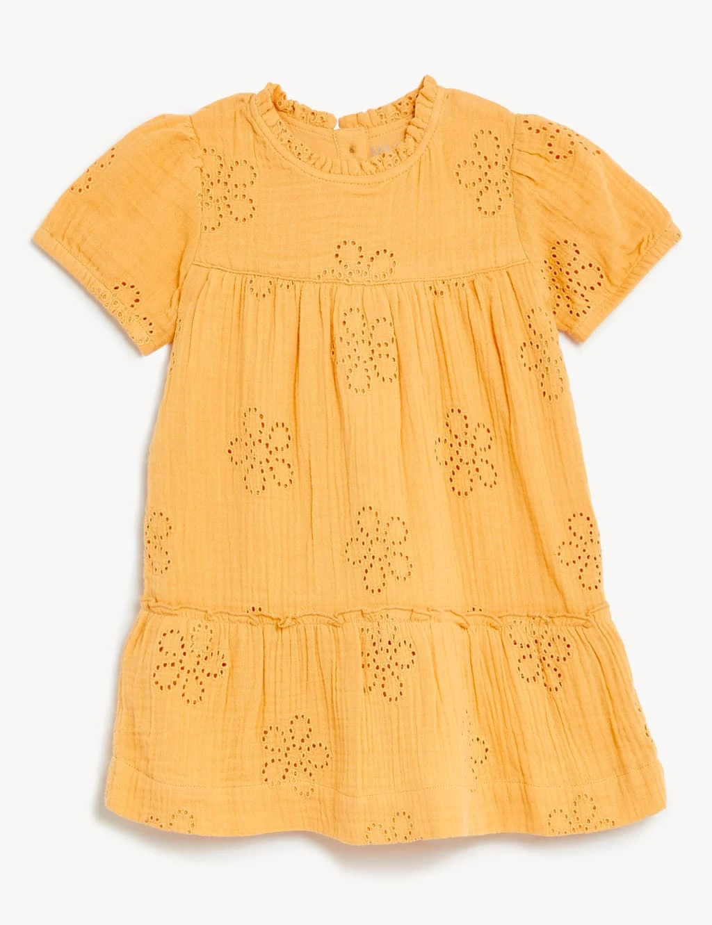 No Brand Pure Cotton Embroidered Tiered Dress (0-3 Yrs) 1 No Brand Pure Cotton Embroidered Tiered Dress (0-3 Yrs)