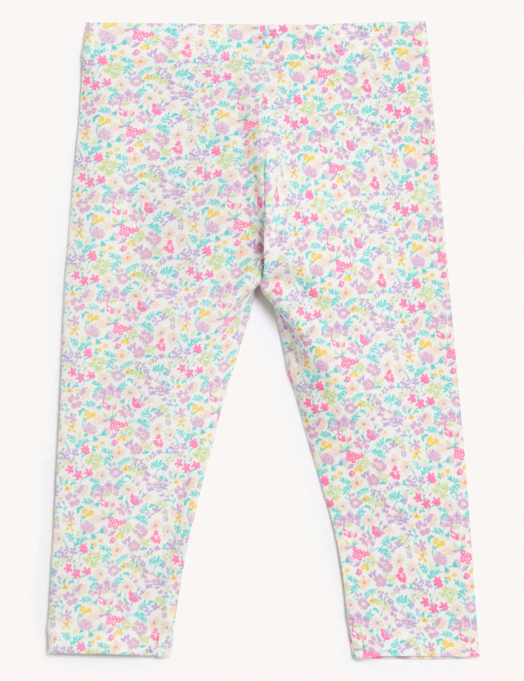 Cotton Rich Floral Leggings (0-3 Yrs) 3 Cotton Rich Floral Leggings (0-3 Yrs) - Image 3