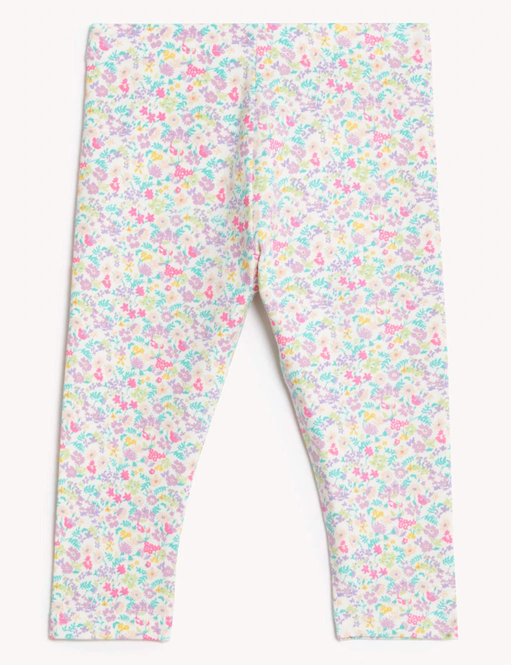 Cotton Rich Floral Leggings (0-3 Yrs) 2 Cotton Rich Floral Leggings (0-3 Yrs) - Image 2