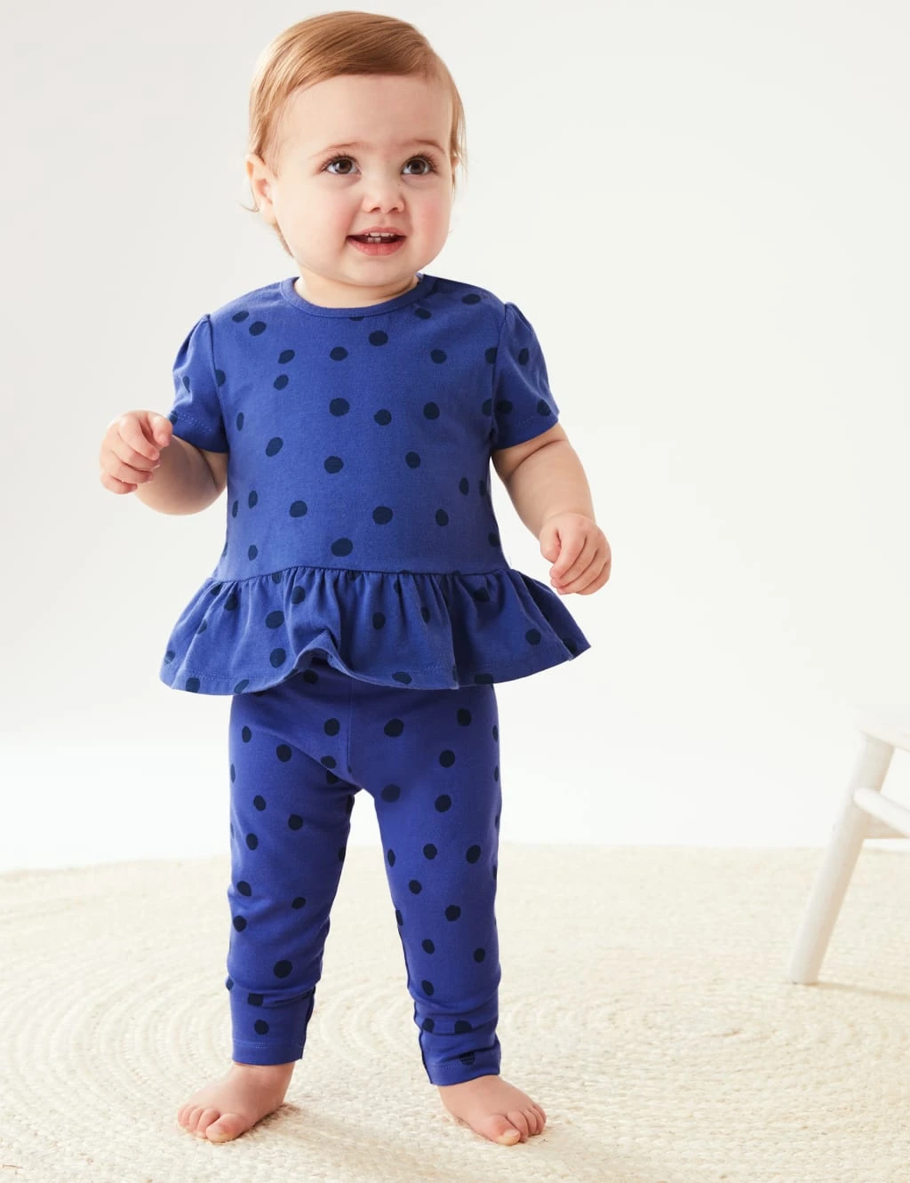 Cotton Rich Spot Leggings (0-3 Yrs) 5 Cotton Rich Spot Leggings (0-3 Yrs) - Image 5