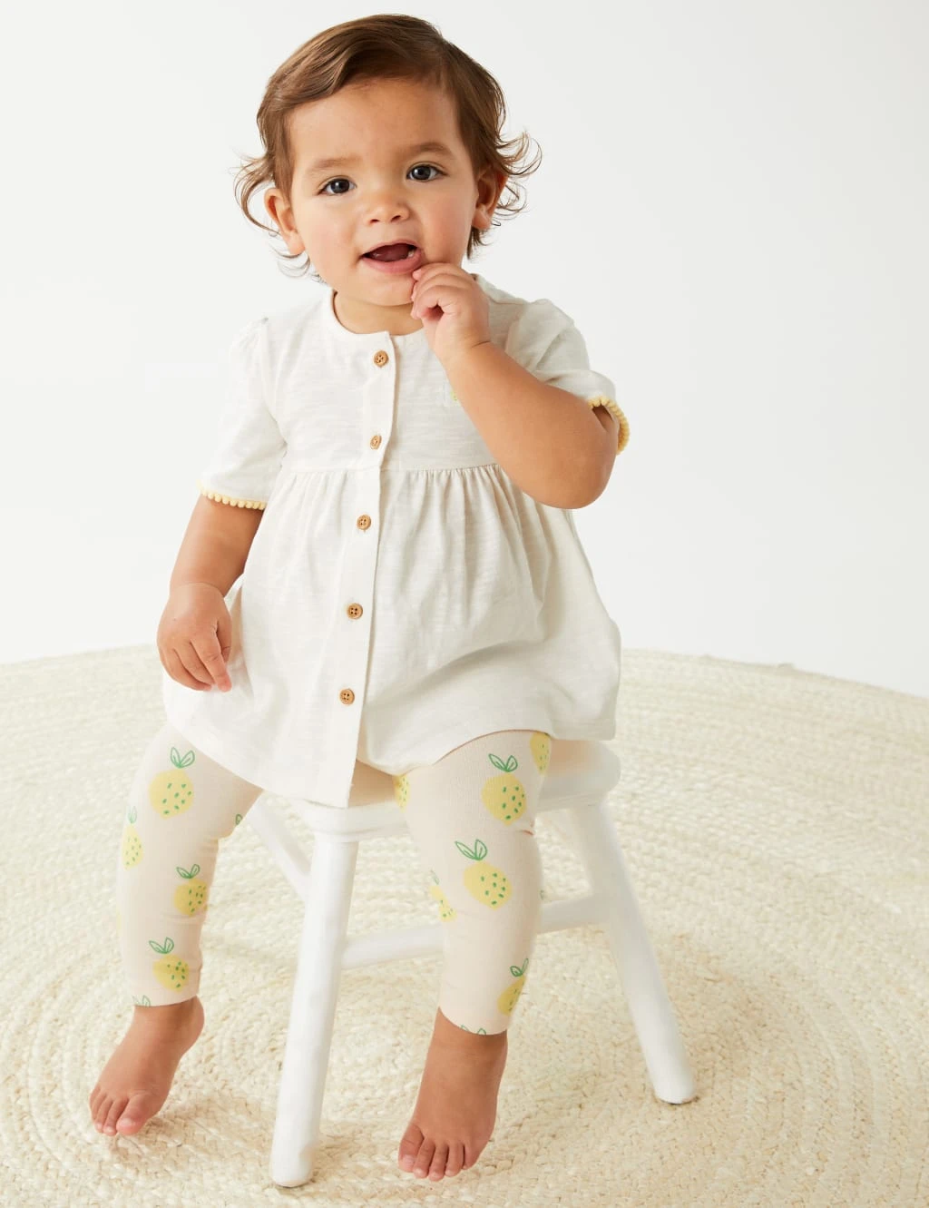 2pc Cotton Rich Lemon Outfit (0-3 Yrs) 1 2pc Cotton Rich Lemon Outfit (0-3 Yrs)