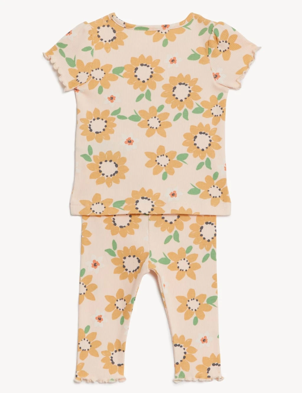 2pc Cotton Rich Sunflower Outfit (0-3 Yrs) 2 2pc Cotton Rich Sunflower Outfit (0-3 Yrs) - Image 2