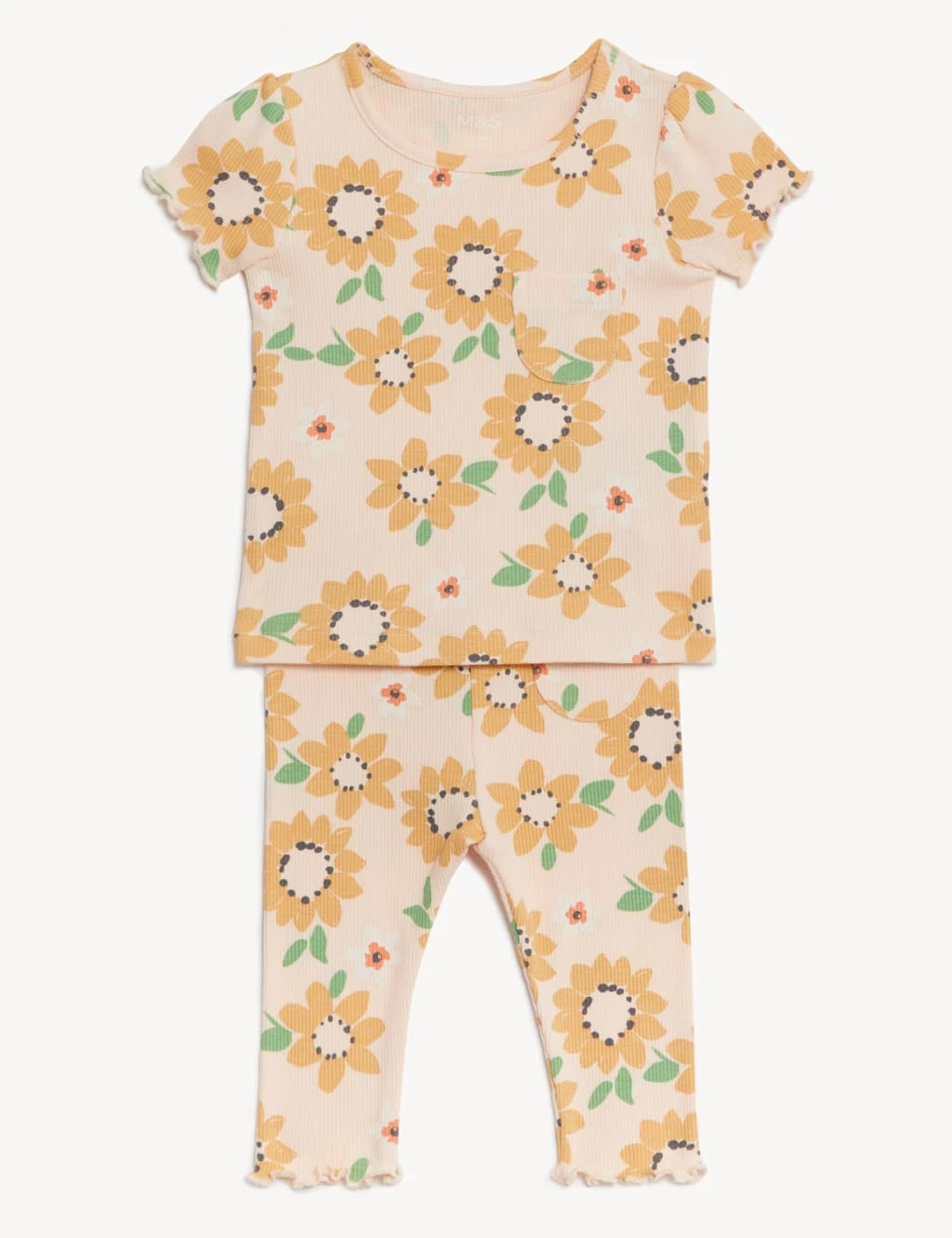 2pc Cotton Rich Sunflower Outfit (0-3 Yrs) 1 2pc Cotton Rich Sunflower Outfit (0-3 Yrs)