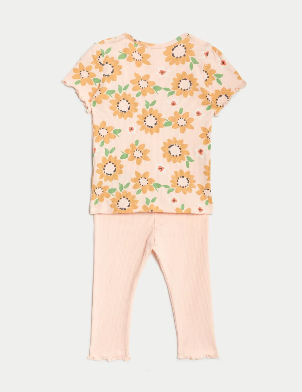 2pc Cotton Rich Sunflower Print Outfit (0-3 Yrs) 2 2pc Cotton Rich Sunflower Print Outfit (0-3 Yrs) - Image 2