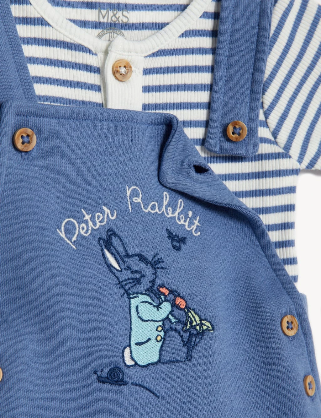 2pc Cotton Rich Peter Rabbit™ Outfit (0-3 Yrs) 6 2pc Cotton Rich Peter Rabbit™ Outfit (0-3 Yrs) - Image 6