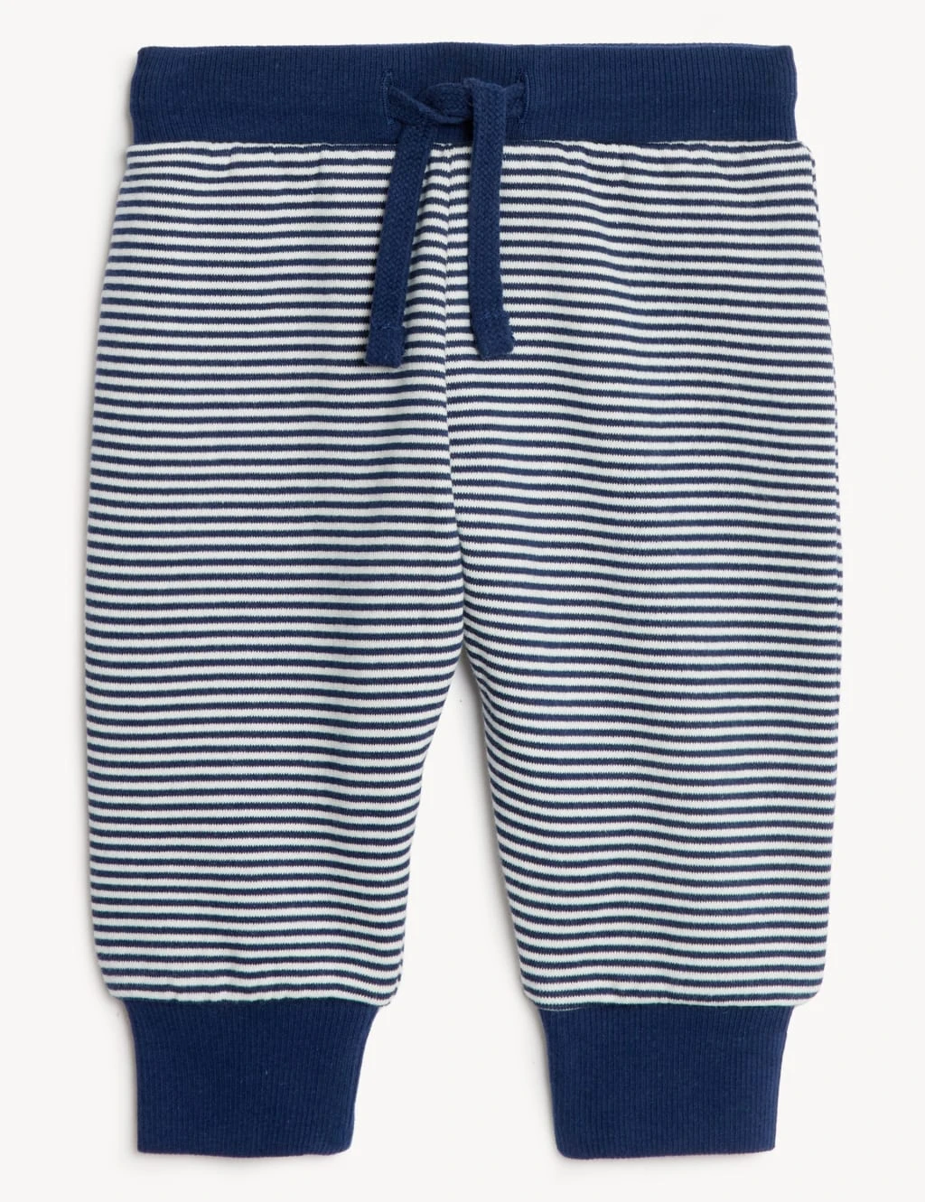 Cotton Rich Striped Joggers (0-3 Yrs) 2 Cotton Rich Striped Joggers (0-3 Yrs) - Image 2