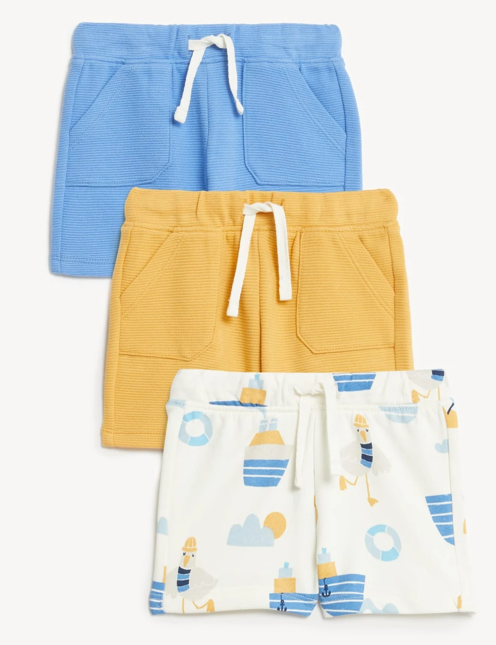 3pk Cotton Rich Shorts (0-3 Yrs) 1 3pk Cotton Rich Shorts (0-3 Yrs)