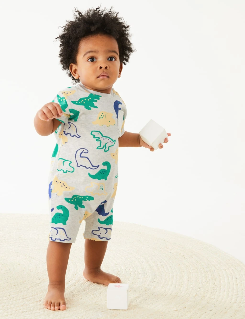 Pure Cotton Dinosaur Romper (0-3 Yrs) 7 Pure Cotton Dinosaur Romper (0-3 Yrs) - Image 7