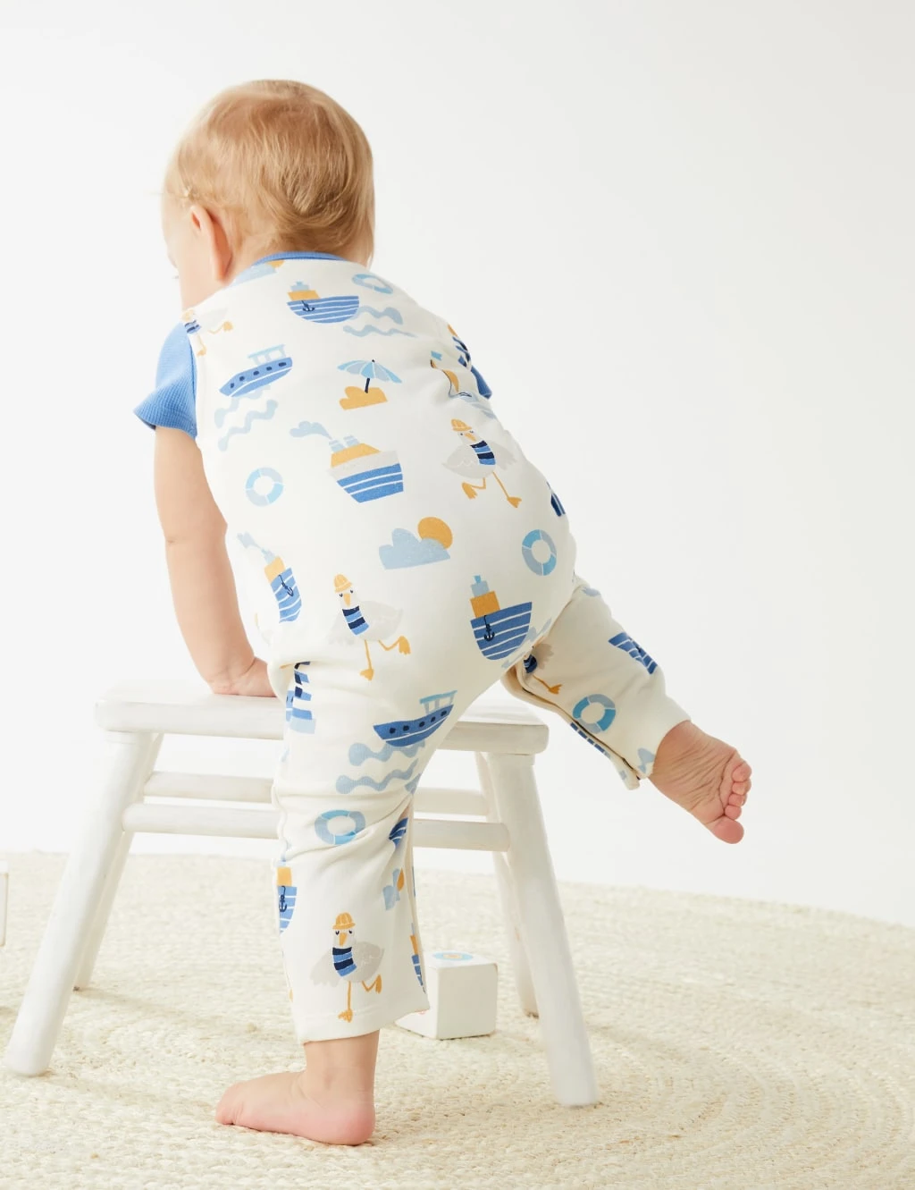 2pc Cotton Rich Boat Print Outfit (0-3 Yrs) 10 2pc Cotton Rich Boat Print Outfit (0-3 Yrs) - Image 10