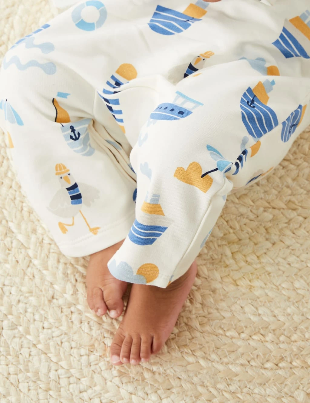 2pc Cotton Rich Boat Print Outfit (0-3 Yrs) 11 2pc Cotton Rich Boat Print Outfit (0-3 Yrs) - Image 11