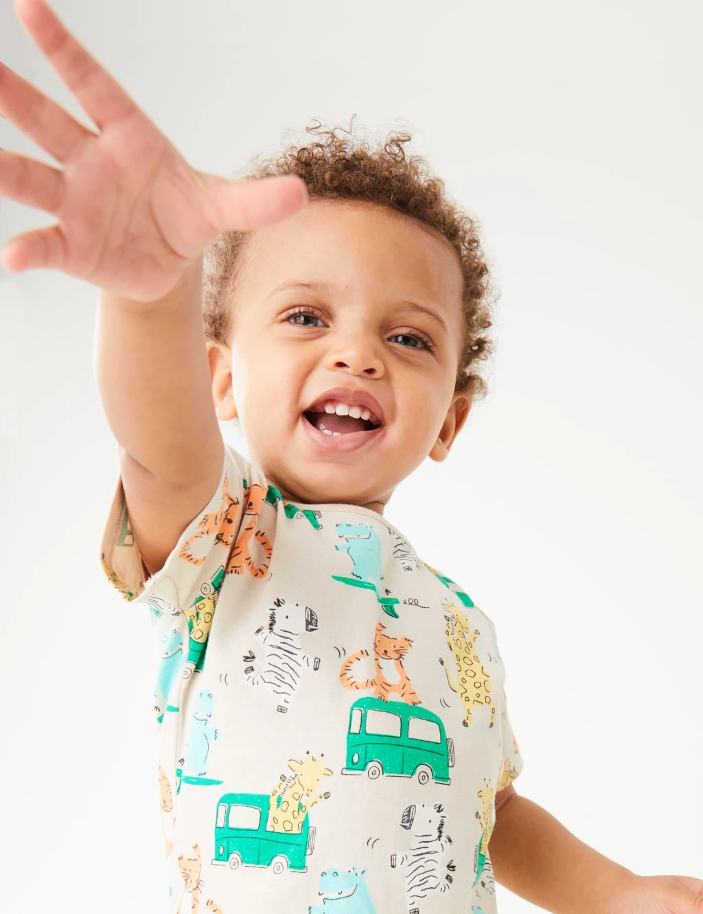 Pure Cotton Animal Print T-Shirt (0-3 Yrs) 1 Pure Cotton Animal Print T-Shirt (0-3 Yrs)