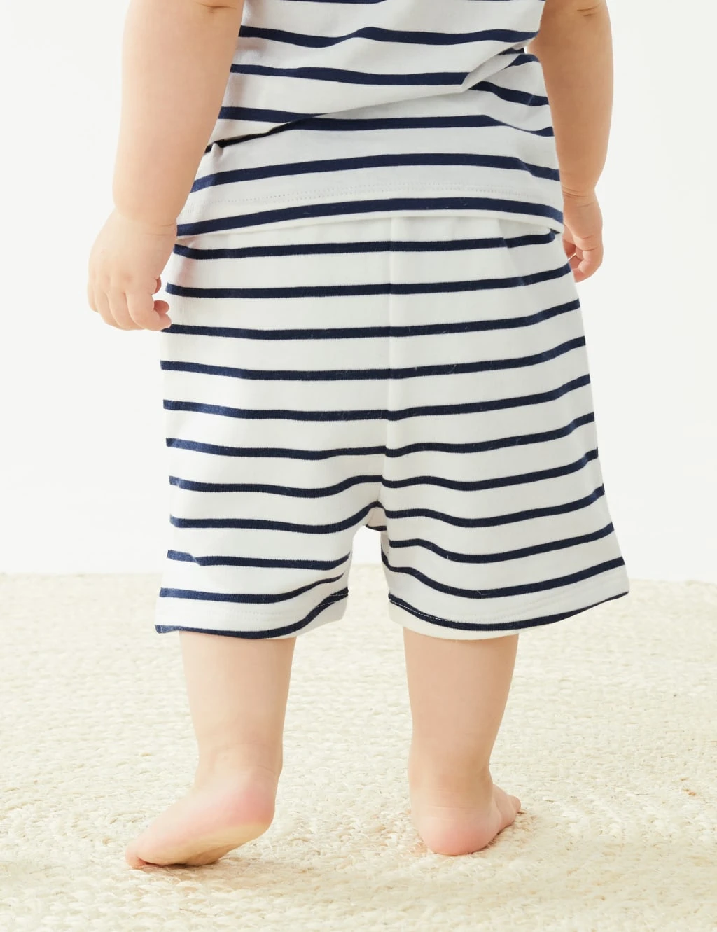 Cotton Rich Striped Shorts (0-3 Yrs) 6 Cotton Rich Striped Shorts (0-3 Yrs) - Image 6
