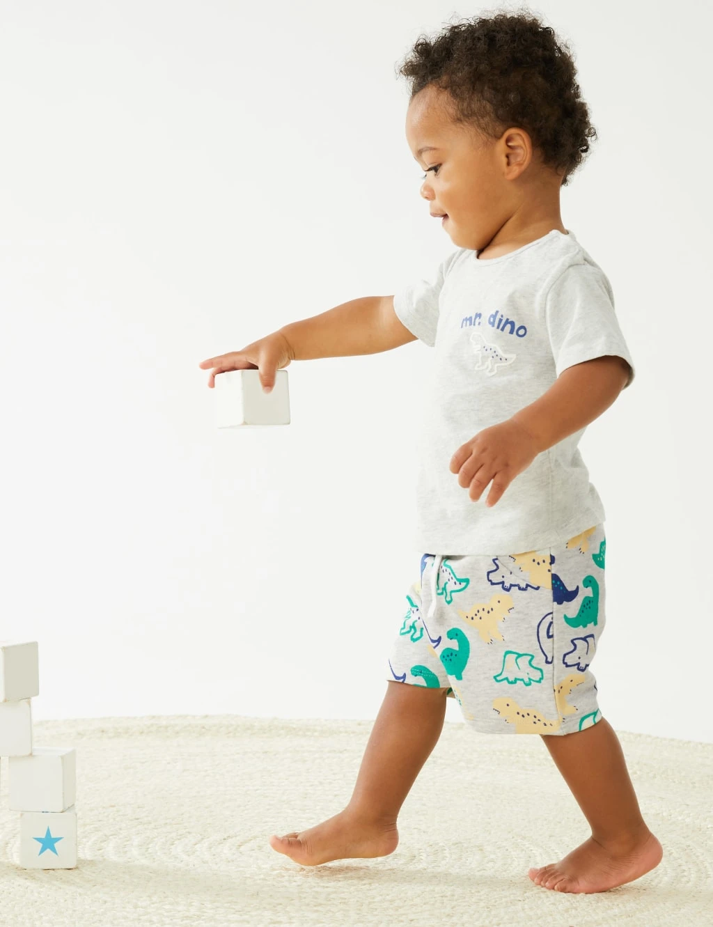 Cotton Rich Dinosaur Shorts (0-3 Yrs) 1 Cotton Rich Dinosaur Shorts (0-3 Yrs)