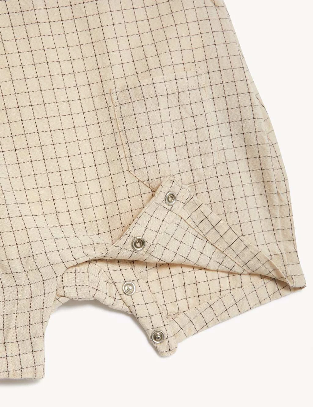 2pc Cotton Blend Checked Outfit (0-3 Yrs) 7 2pc Cotton Blend Checked Outfit (0-3 Yrs) - Image 7