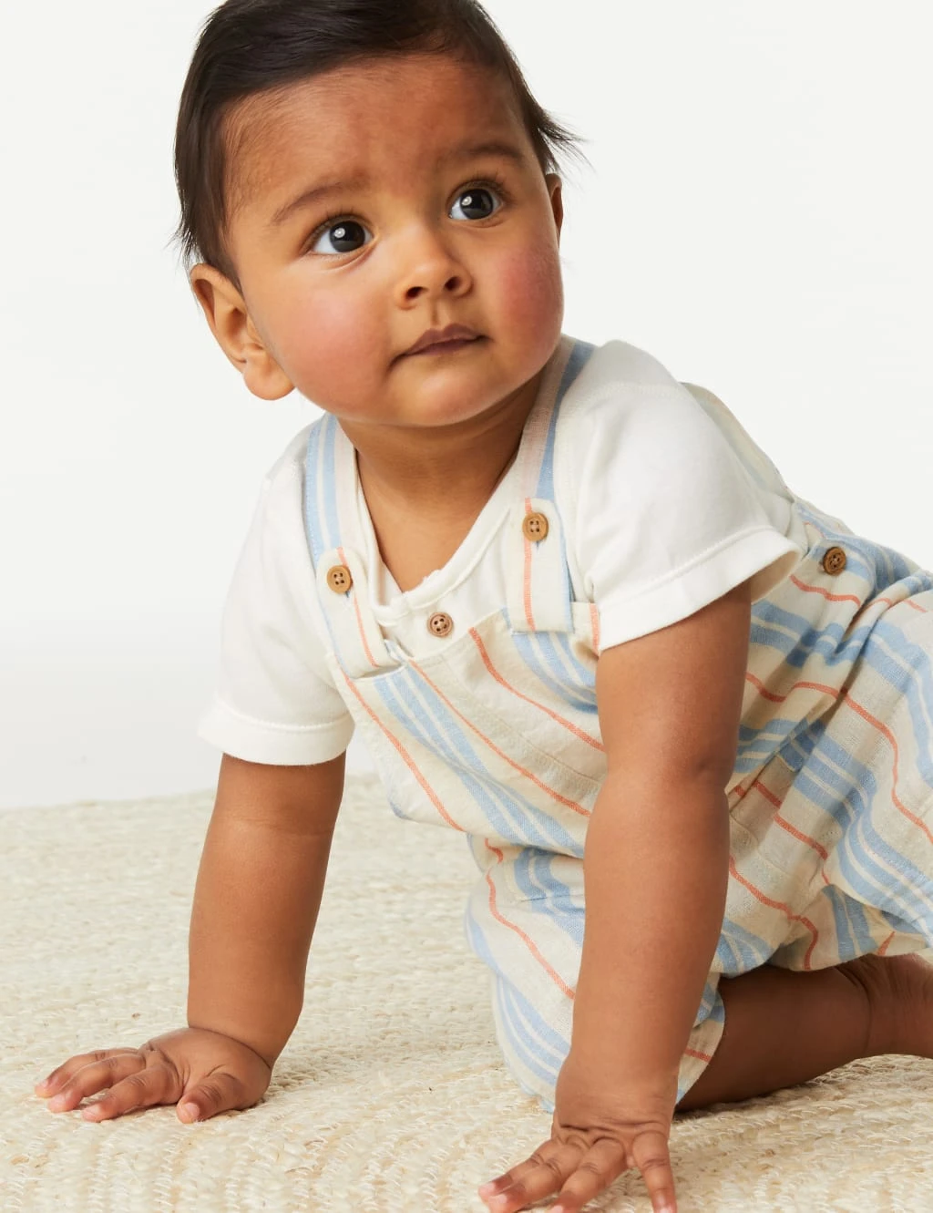 2pc Cotton Blend Striped Outfit (0-3 Yrs) 7 2pc Cotton Blend Striped Outfit (0-3 Yrs) - Image 7