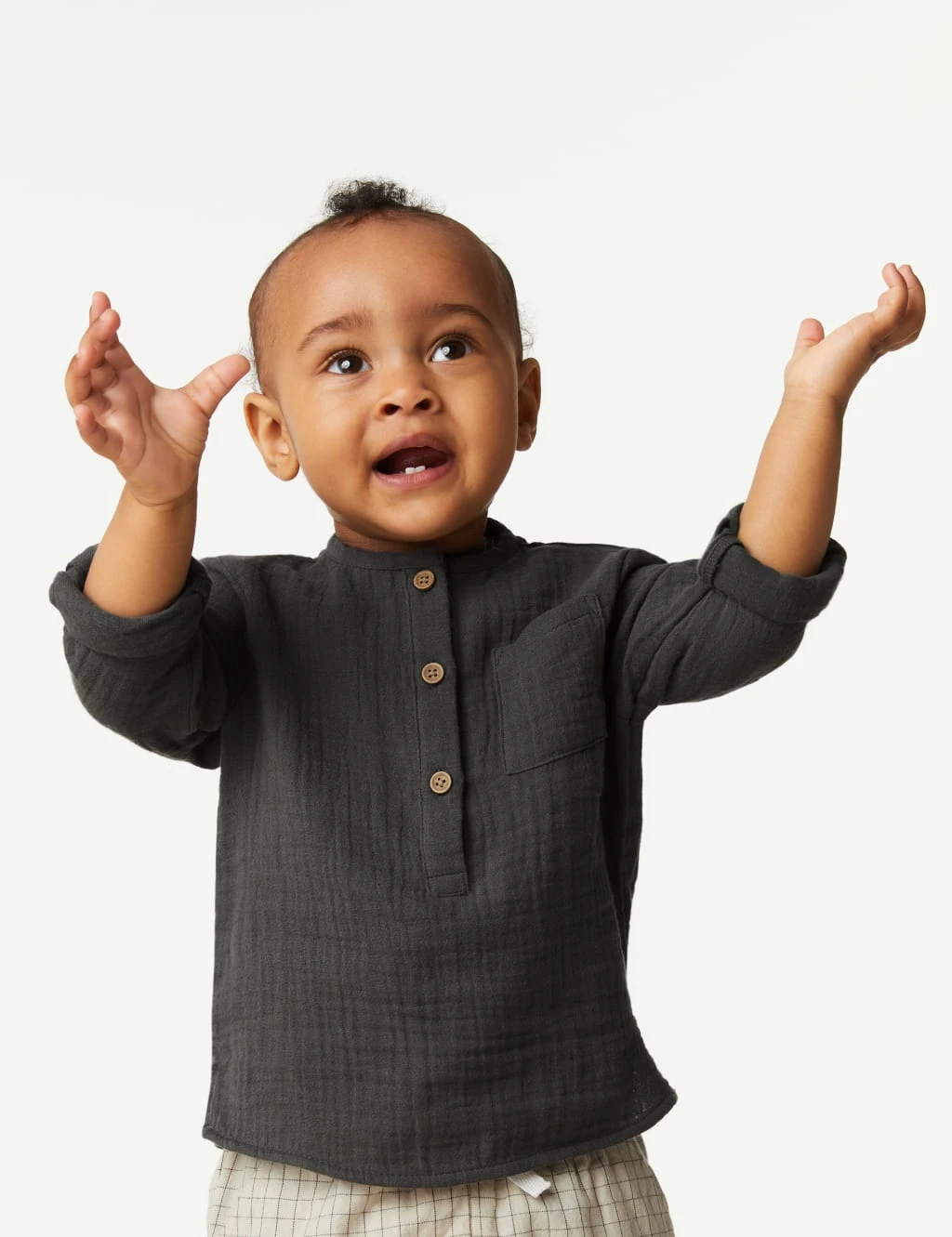 2pc Pure Cotton Checked Outfit (0-3 Yrs) 7 2pc Pure Cotton Checked Outfit (0-3 Yrs) - Image 7