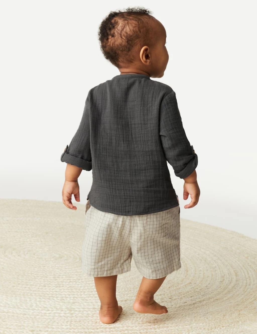 2pc Pure Cotton Checked Outfit (0-3 Yrs) 8 2pc Pure Cotton Checked Outfit (0-3 Yrs) - Image 8