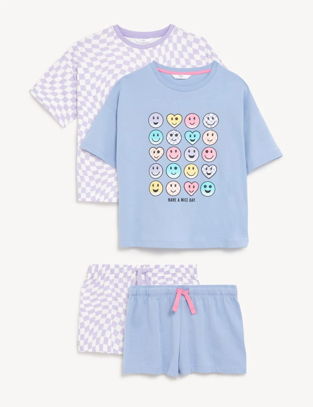 2pk Pure Cotton Patterned Short Pyjama Sets (6-16 Yrs) 1 2pk Pure Cotton Patterned Short Pyjama Sets (6-16 Yrs)