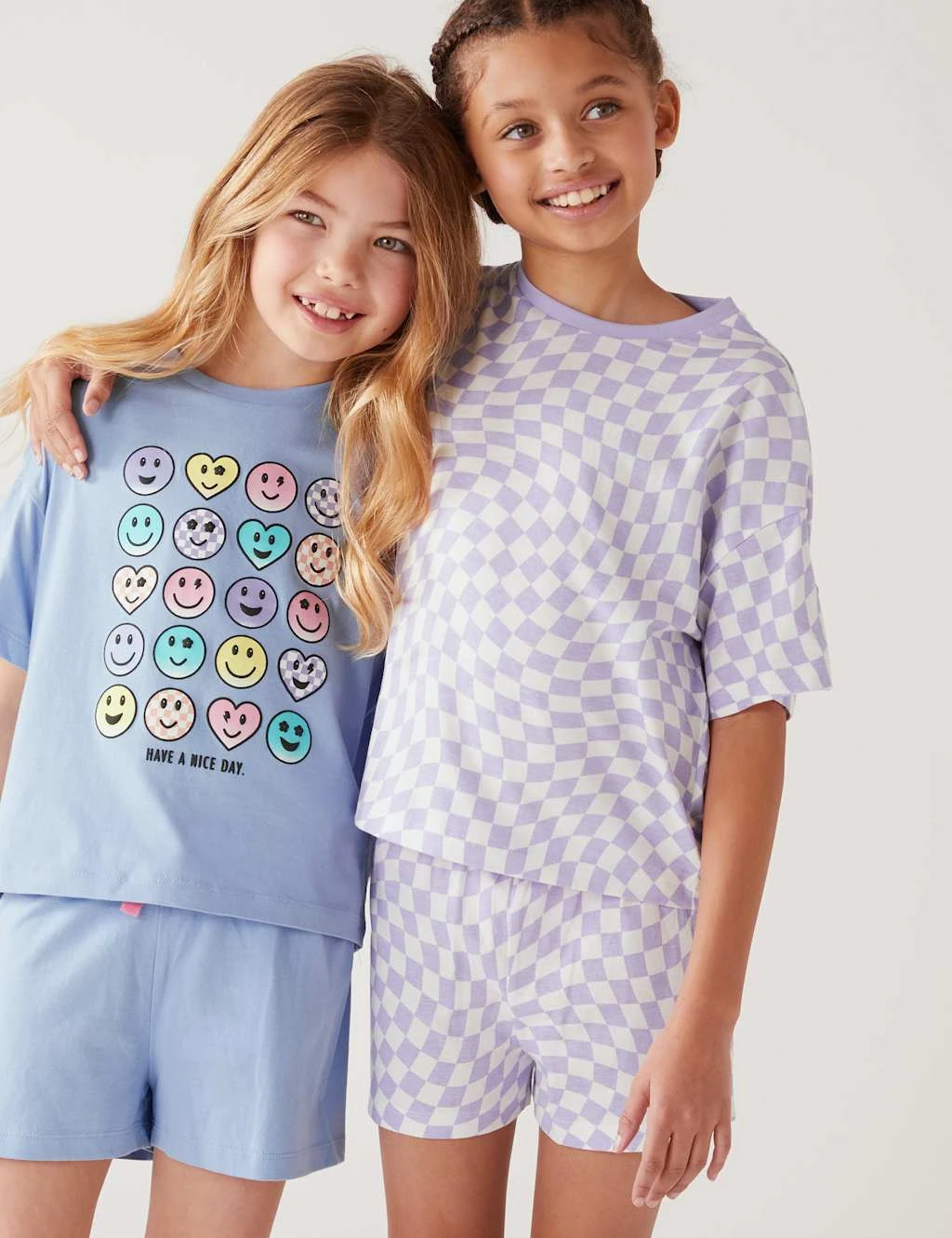 2pk Pure Cotton Patterned Short Pyjama Sets (6-16 Yrs) 2 2pk Pure Cotton Patterned Short Pyjama Sets (6-16 Yrs) - Image 2