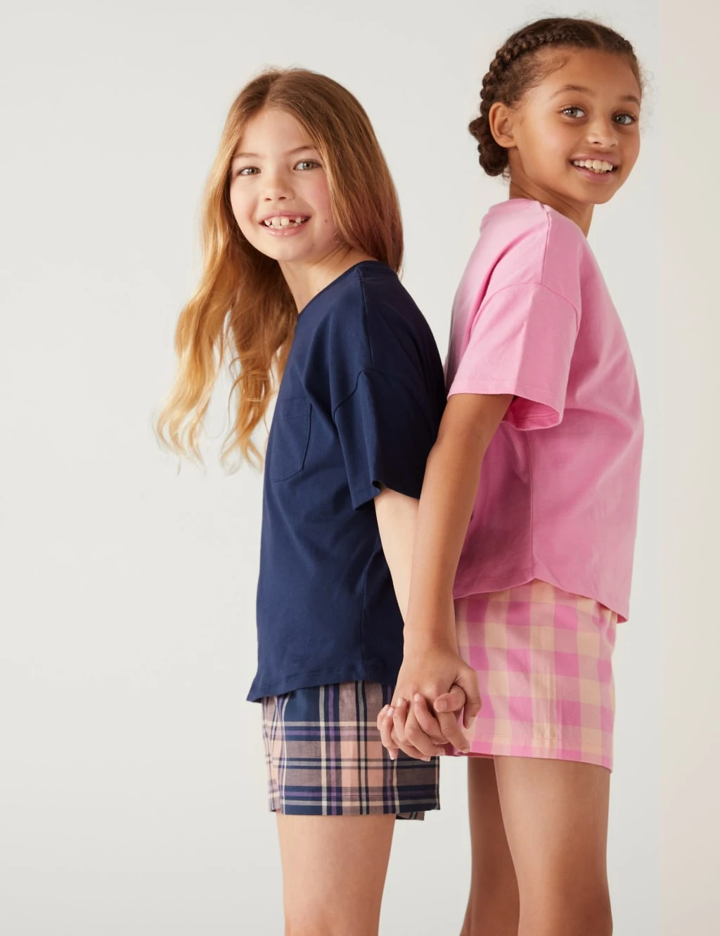 2pk Pure Cotton Checked Short Pyjama Sets (6-16 Yrs) 1 2pk Pure Cotton Checked Short Pyjama Sets (6-16 Yrs)