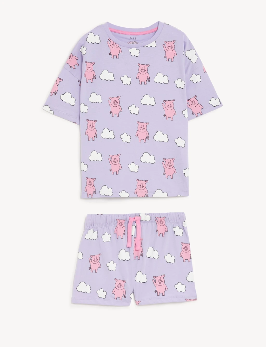 Pure Cotton Percy Pig™ Short Pyjama Set (2-16 Yrs) 2 Pure Cotton Percy Pig™ Short Pyjama Set (2-16 Yrs) - Image 2