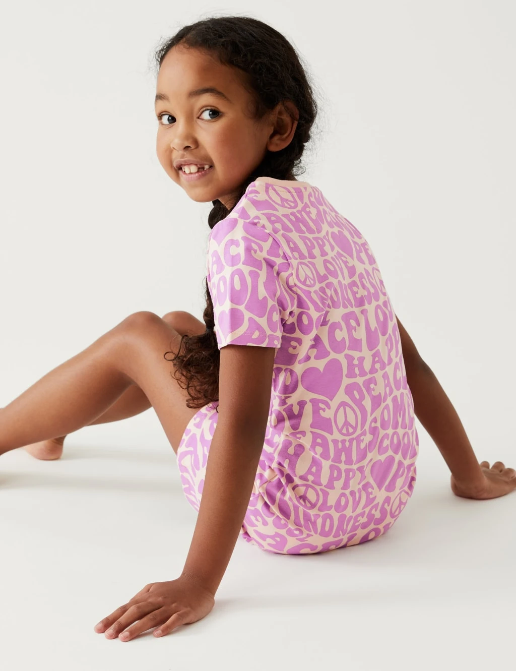 Cotton Rich Slogan Short Pyjama Set (7-16 Yrs) 3 Cotton Rich Slogan Short Pyjama Set (7-16 Yrs) - Image 3