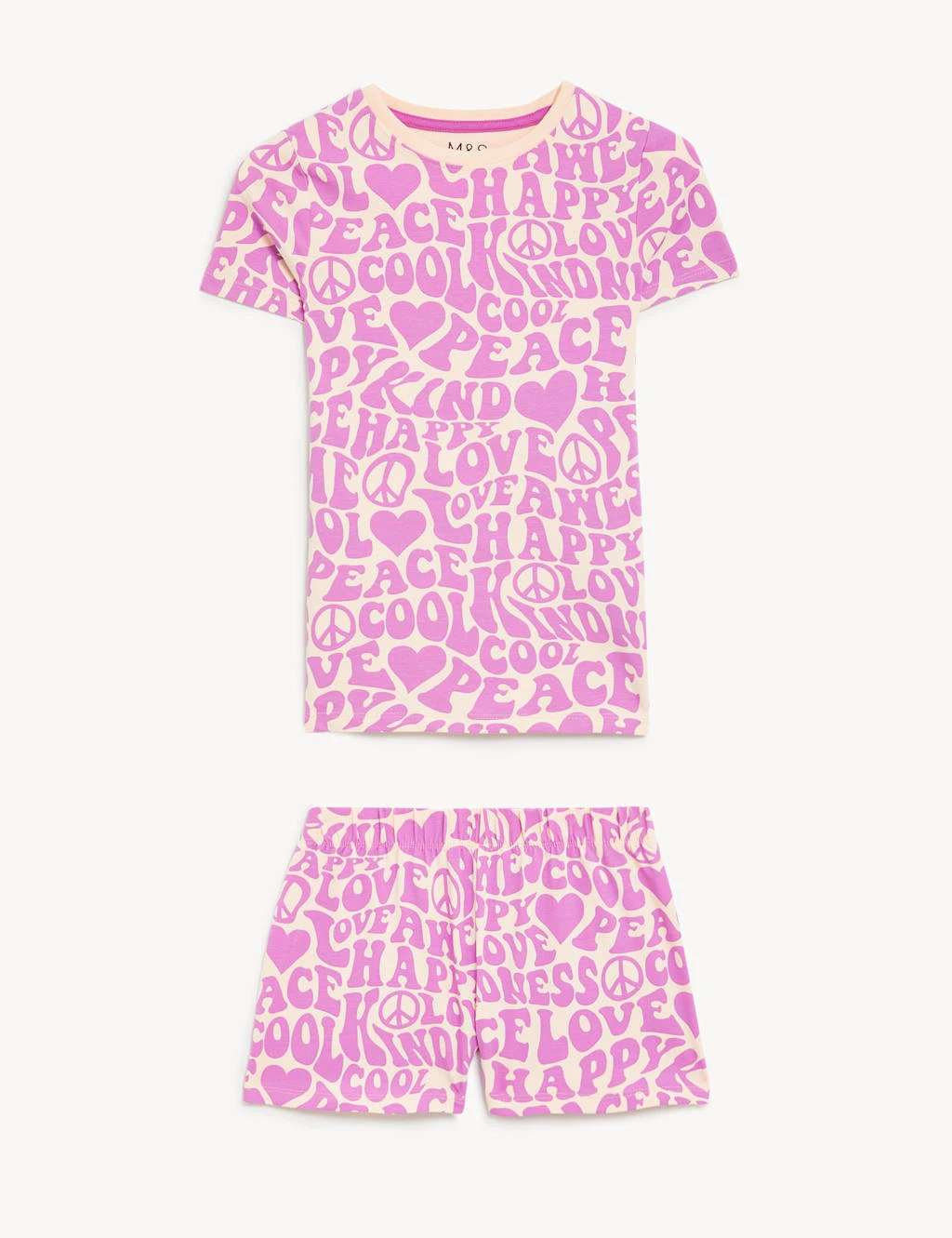 Cotton Rich Slogan Short Pyjama Set (7-16 Yrs) 2 Cotton Rich Slogan Short Pyjama Set (7-16 Yrs) - Image 2