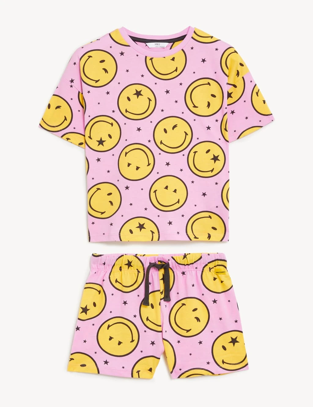 Pure Cotton SmileyWorld® Print Short Pyjama Set (6-16 Yrs) 2 Pure Cotton SmileyWorld® Print Short Pyjama Set (6-16 Yrs) - Image 2
