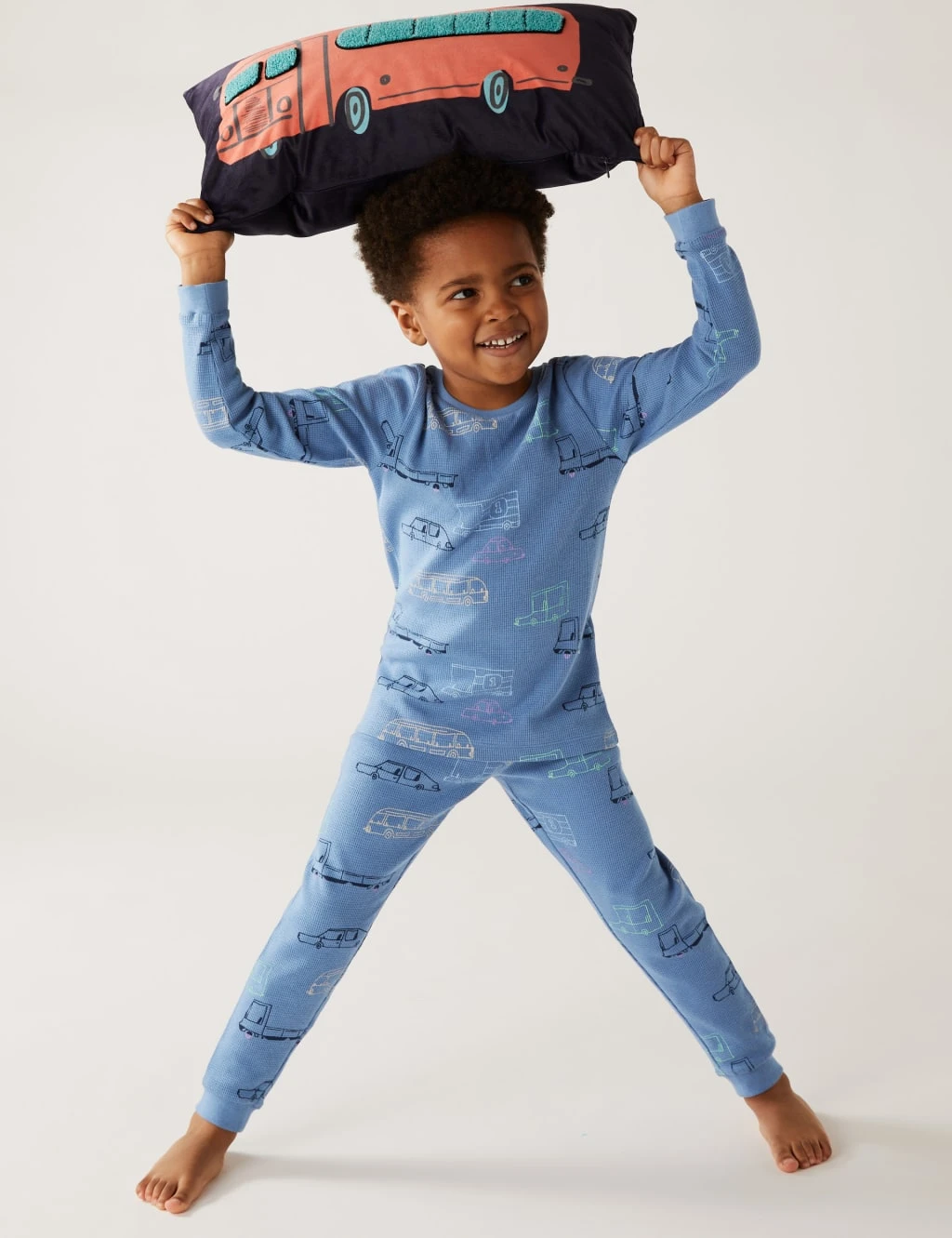 Pure Cotton Transport Pyjamas (1-8 Yrs) 1 Pure Cotton Transport Pyjamas (1-8 Yrs)