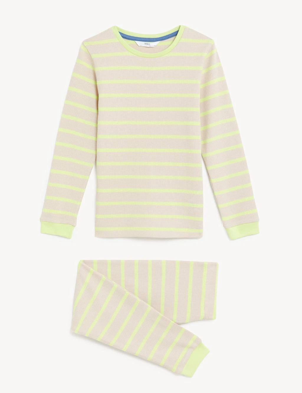 Pure Cotton Striped Pyjama Set (1-8 Yrs) 2 Pure Cotton Striped Pyjama Set (1-8 Yrs) - Image 2