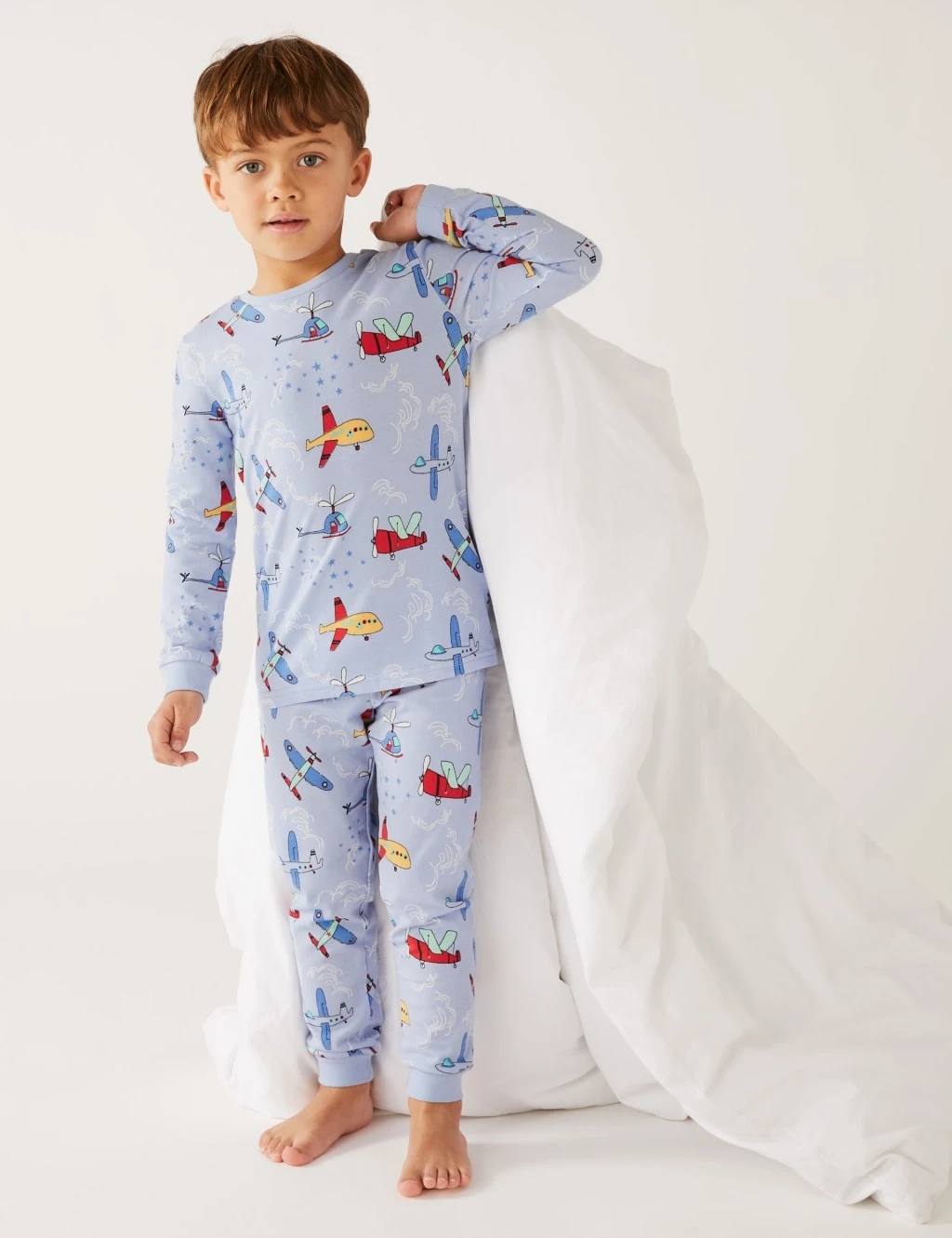 Cotton Rich Transport Pyjamas (1-8 Yrs) 1 Cotton Rich Transport Pyjamas (1-8 Yrs)