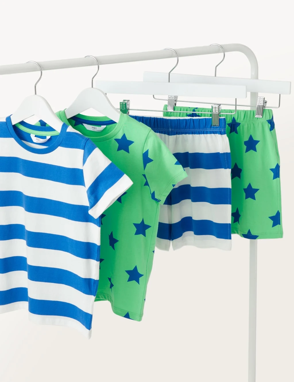 2pk Pure Cotton Printed Short Pyjama Sets (1-8 Yrs) 2 2pk Pure Cotton Printed Short Pyjama Sets (1-8 Yrs) - Image 2