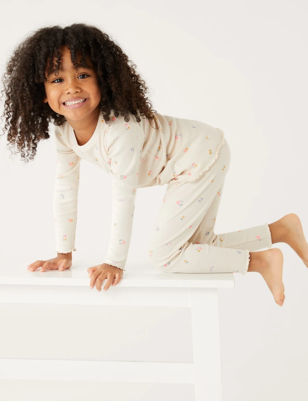 Cotton Rich Floral Pyjamas (1-8 Yrs) 1 Cotton Rich Floral Pyjamas (1-8 Yrs)