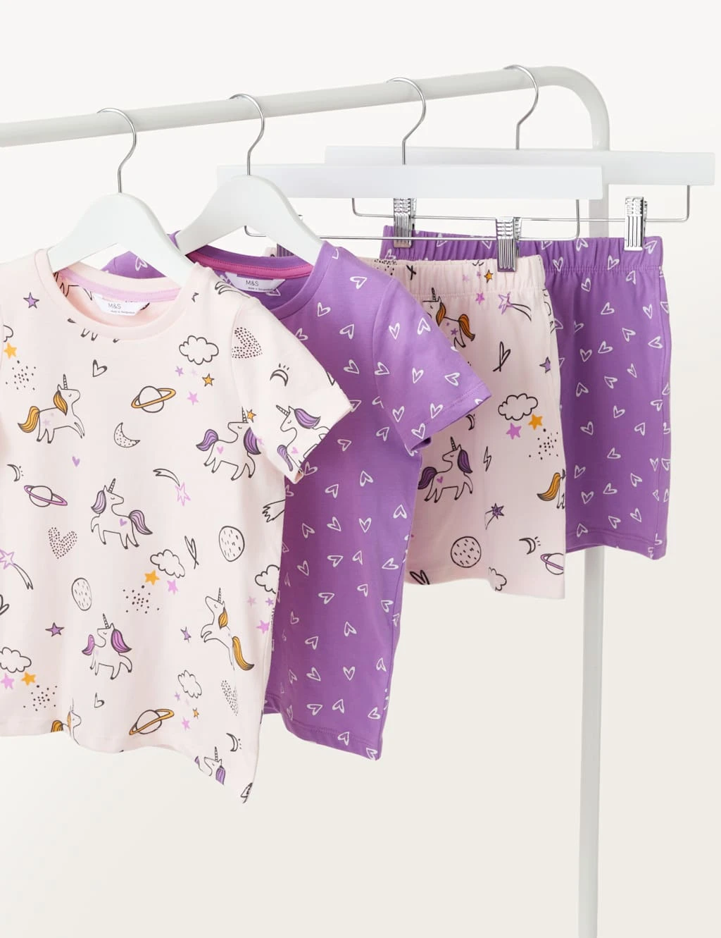 2pk Pure Cotton Printed Short Pyjama Sets (1 - 8 Yrs) 2 2pk Pure Cotton Printed Short Pyjama Sets (1 - 8 Yrs) - Image 2