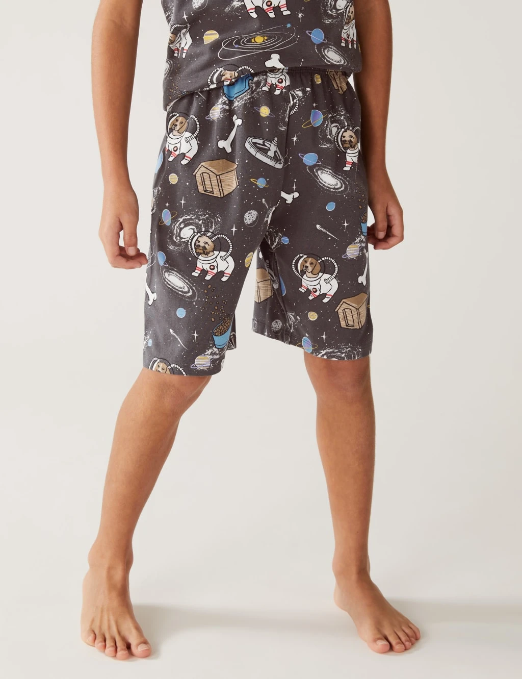 Cotton Rich Space Dog Short Pyjama Set (7-16 Yrs) 4 Cotton Rich Space Dog Short Pyjama Set (7-16 Yrs) - Image 4