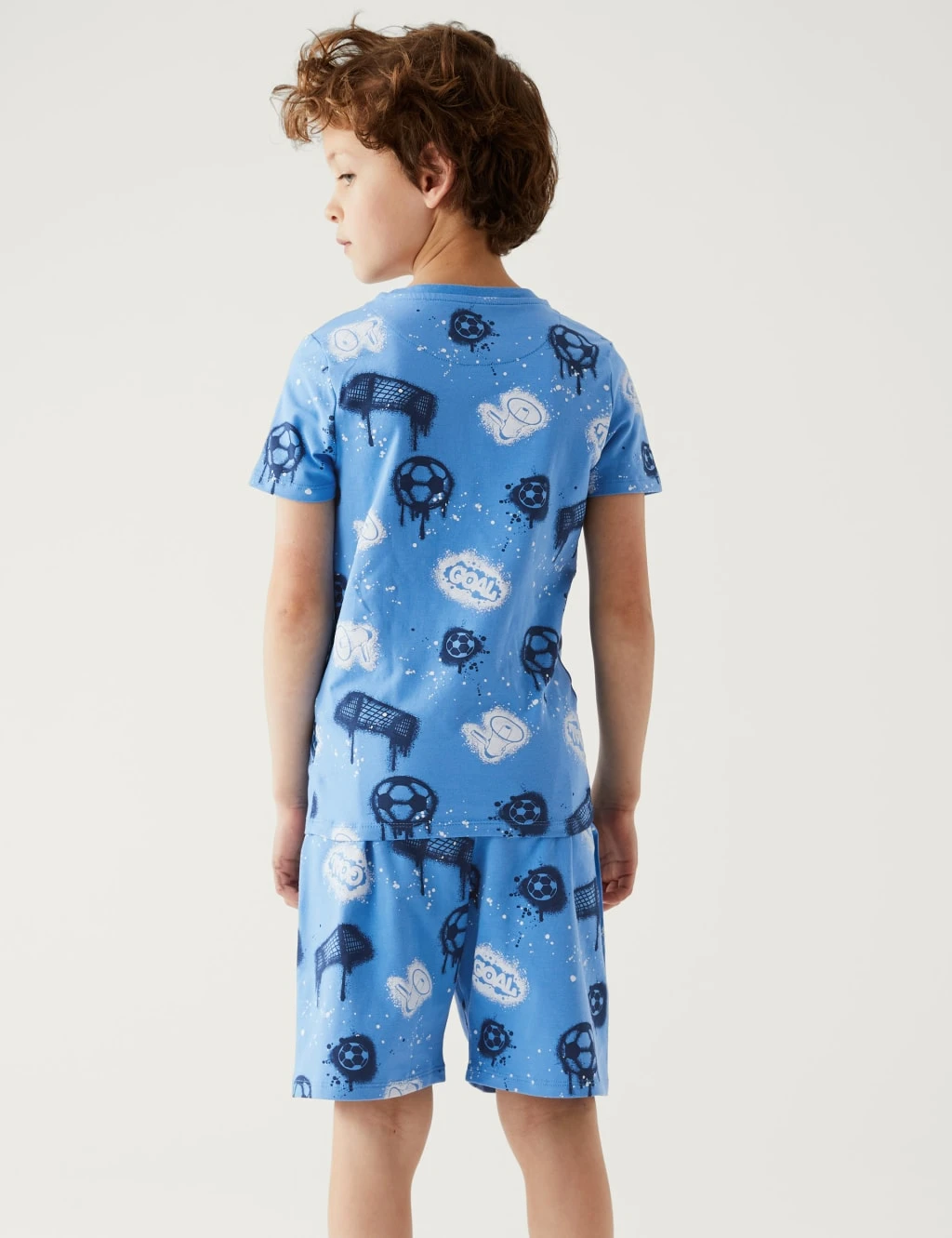 Cotton Rich Football Short Pyjama Set (7-16 Yrs) 3 Cotton Rich Football Short Pyjama Set (7-16 Yrs) - Image 3