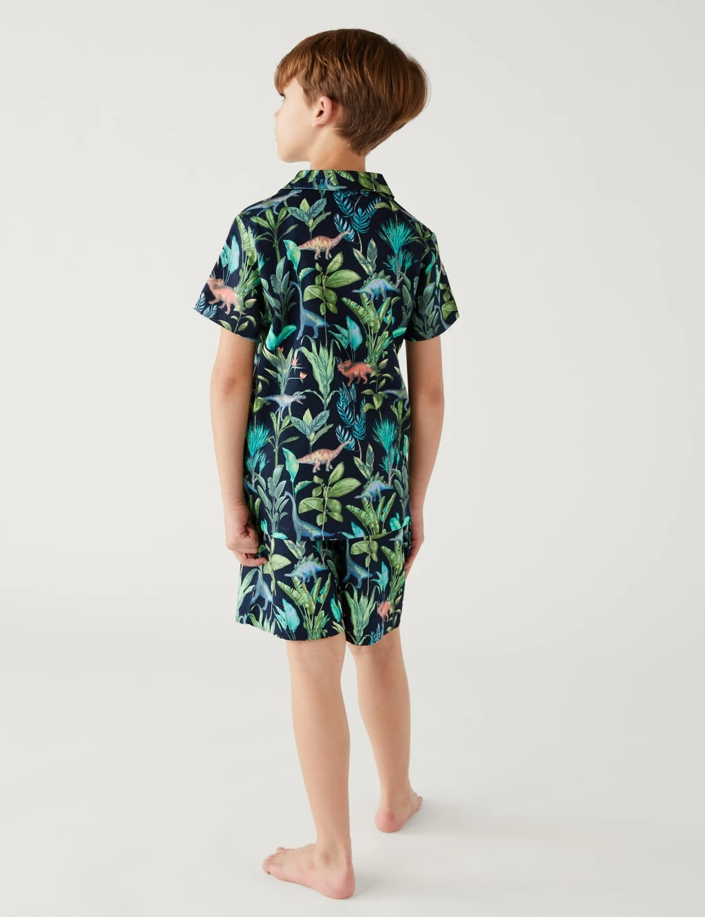 Pure Cotton Dinosaur Short Pyjama Set (1-16 Yrs) 3 Pure Cotton Dinosaur Short Pyjama Set (1-16 Yrs) - Image 3