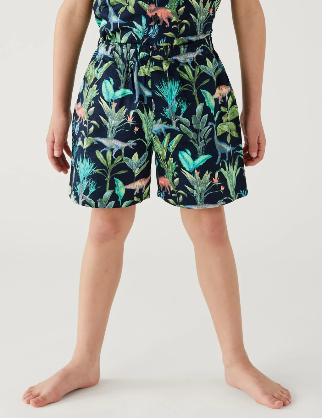 Pure Cotton Dinosaur Short Pyjama Set (1-16 Yrs) 4 Pure Cotton Dinosaur Short Pyjama Set (1-16 Yrs) - Image 4